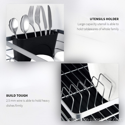1 Tier Dish Rack Durable Using Stainless Steel Dish Drainer Factory